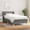 Boxspringbett mit Matratze Dunkelgrau 90x190 cm Stoff