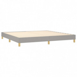 Boxspringbett mit Matratze Hellgrau 200x200 cm Stoff