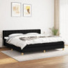 Boxspringbett mit Matratze Schwarz 200x200 cm Stoff