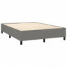 Boxspringbett mit Matratze Dunkelgrau 140x200 cm Stoff