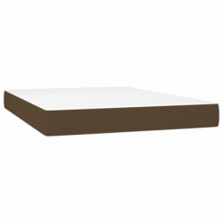 Boxspringbett mit Matratze Dunkelbraun 140x200 cm Stoff