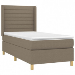 Boxspringbett mit Matratze Taupe 80x200 cm Stoff