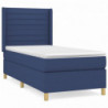 Boxspringbett mit Matratze Blau 90x190 cm Stoff