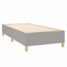 Boxspringbett mit Matratze Hellgrau 80x200 cm Stoff