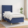 Boxspringbett mit Matratze Blau 90x190 cm Stoff