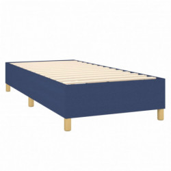 Boxspringbett mit Matratze Blau 80x200 cm Stoff