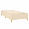 Boxspringbett mit Matratze Creme 90x200 cm Stoff