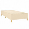 Boxspringbett mit Matratze Creme 100x200 cm Stoff