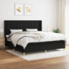 Boxspringbett mit Matratze Schwarz 200x200 cm Stoff