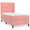 Boxspringbett mit Matratze Rosa 100x200 cm Samt