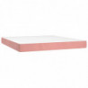 Boxspringbett mit Matratze Rosa 160x200 cm Samt