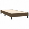 Boxspringbett mit Matratze & LED Dunkelbraun 80x200 cm Stoff