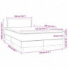 Boxspringbett mit Matratze & LED Dunkelgrau 120x200 cm Stoff