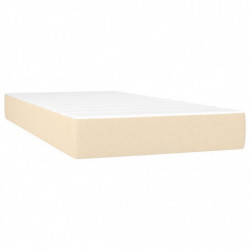 Boxspringbett mit Matratze & LED Creme 100x200 cm Stoff