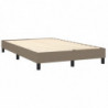 Boxspringbett mit Matratze & LED Taupe 120x200 cm Stoff