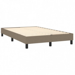 Boxspringbett mit Matratze & LED Taupe 120x200 cm Stoff