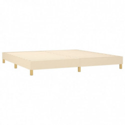 Boxspringbett mit Matratze & LED Creme 200x200 cm Stoff