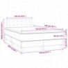 Boxspringbett mit Matratze & LED Hellgrau 120x200 cm Stoff