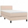 Boxspringbett mit Matratze & LED Cappuccino-Braun 90x200cm