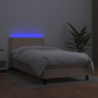 Boxspringbett mit Matratze & LED Cappuccino-Braun 90x200cm