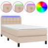 Boxspringbett mit Matratze & LED Cappuccino-Braun 80x200cm