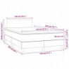 Boxspringbett mit Matratze & LED Dunkelblau 120x200 cm Samt