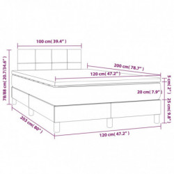 Boxspringbett mit Matratze & LED Schwarz 120x200 cm Samt