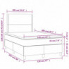 Boxspringbett mit Matratze & LED Hellgrau 120x200 cm Stoff