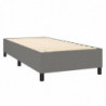 Boxspringbett mit Matratze & LED Dunkelgrau 80x200 cm Stoff