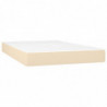 Boxspringbett mit Matratze & LED Creme 120x200 cm Stoff