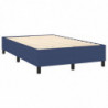 Boxspringbett mit Matratze & LED Blau 120x200 cm Stoff