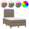 Boxspringbett mit Matratze & LED Taupe 120x200 cm Stoff