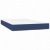 Boxspringbett mit Matratze & LED Blau 120x200 cm Stoff