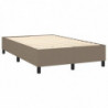 Boxspringbett mit Matratze & LED Taupe 120x200 cm Stoff