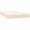 Boxspringbett mit Matratze & LED Creme 120x200 cm Stoff