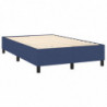 Boxspringbett mit Matratze & LED Blau 120x200 cm Stoff