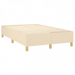 Boxspringbett mit Matratze & LED Creme 120x200 cm Stoff