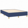 Boxspringbett mit Matratze & LED Blau 140x200 cm Stoff