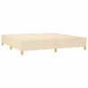 Boxspringbett mit Matratze & LED Creme 200x200 cm Stoff