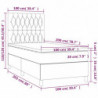 Boxspringbett mit Matratze & LED Schwarz 100x200 cm Stoff