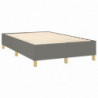 Boxspringbett mit Matratze & LED Dunkelgrau 120x200 cm Stoff