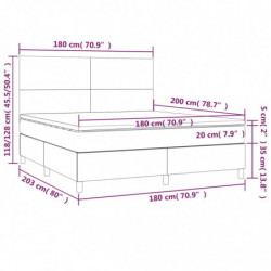 Boxspringbett mit Matratze & LED Dunkelblau 180x200 cm Samt