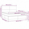 Boxspringbett mit Matratze & LED Rosa 180x200 cm Samt