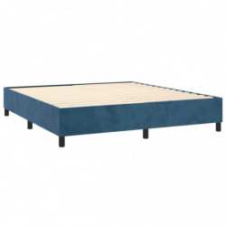 Boxspringbett mit Matratze & LED Dunkelblau 180x200 cm Samt