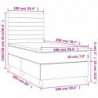 Boxspringbett mit Matratze & LED Dunkelblau 100x200 cm Samt