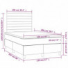 Boxspringbett mit Matratze & LED Dunkelblau 120x200 cm Samt