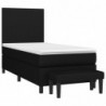 Boxspringbett mit Matratze Schwarz 90x200 cm Stoff