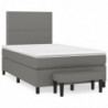 Boxspringbett mit Matratze Dunkelgrau 120x200 cm Stoff