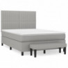 Boxspringbett mit Matratze Hellgrau 140x190 cm Stoff