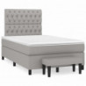 Boxspringbett mit Matratze Hellgrau 120x200 cm Stoff